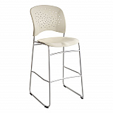 Reve Bistro Chair, Supports Up to 250 lb, 31" Seat Height, Latte Seat, Latte Back, Silver Base (6806LT)
