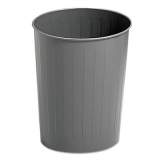 Safco Round Wastebasket, Steel, 23.5 qt, Charcoal (9604CH)