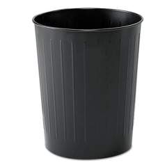 Safco Round Wastebasket, Steel, 23.5 qt, Black (9604BL)