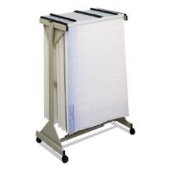 Safco Mobile Plan Center Sheet Rack, 18 Hanging Clamps, 43.75w x 20.5d x 51h, Sand (5060)