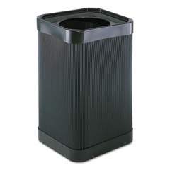 Safco At-Your Disposal Top-Open Waste Receptacle, Square, Polyethylene, 38 gal, Black (9790BL)