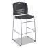 Safco Vy Sled Base Bistro Chair, Supports Up to 350 lb, Black Seat/Back, Silver Base (4295BL)