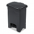 Plastic Step-On Receptacle, 4 gal, Plastic, Black (9710BL)