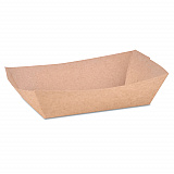 Eco Food Trays, 6 oz Capacity, 4.29 x 2.85 x 1.09, Brown, Paper, 1,000/Carton (0505)