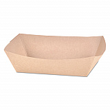 Eco Food Trays, 2.5 lb Capacity, 6.54 x 4.06 x 1.73, Brown, Paper, 500/Carton (0521)