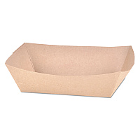 Eco Food Trays, 2.5 lb Capacity, 6.54 x 4.06 x 1.73, Brown, Paper, 500/Carton (0521)