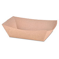 Eco Food Trays, 1 lb Capacity, Brown, Paper, 1,000/Carton (0513)