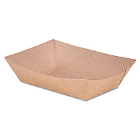 Eco Food Trays, 0.25 lb Capacity, 4 x 2.68 x 1.03, Brown, Paper, 1,000/Carton (0501)