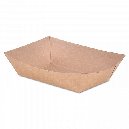 Eco Food Trays, 0.25 lb Capacity, 4 x 2.68 x 1.03, Brown, Paper, 1,000/Carton (0501)
