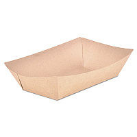Eco Food Trays, 5 lb Capacity, Brown, Paper, 500/Carton (0529)