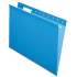 Pendaflex Colored Reinforced Hanging Folders, Letter Size, 1/5-Cut Tab, Blue, 25/Box (415215BLU)