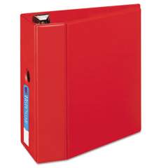 Avery Heavy-Duty Non-View Binder with DuraHinge, Locking One Touch EZD Rings and Thumb Notch, 3 Rings, 5" Capacity, 11 x 8.5, Red (79586)
