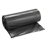 Low-Density Commercial Can Liners, 45 gal, 1.15 mil, 40" x 46", Black, Interleaved Roll, 30 Bags/Roll, 4 Rolls/Carton (LG4046SPKC)