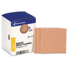 First Aid Only Refill for SmartCompliance General Business Cabinet, Moleskin, 2 x 2, 20/Box (FAE6033)