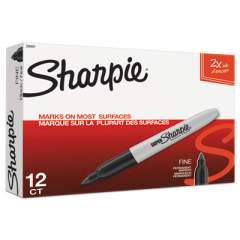 Sharpie Super Permanent Marker, Fine Bullet Tip, Black, Dozen (33001)