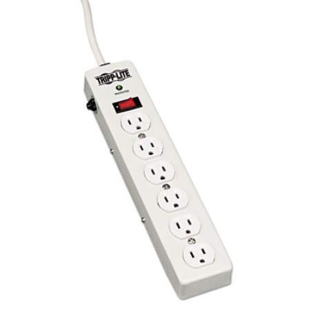 Tripp Lite Protect It! Surge Protector, 6 Outlets, 6 ft Cord, 1340 Joules, Light Gray (TLM606HJ)
