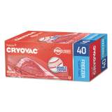 Diversey Cryovac One Quart Freezer Bag Dual Zipper, 1 qt, 2.5 mil, 7" x 7.94", Clear, 360/Carton (100946913)
