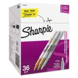 Sharpie Metallic Fine Point Permanent Marker Value Pack, Fine Bullet Tip, Assorted Colors, 36/Pack (2003900)