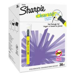 Sharpie Clearview Pen-Style Highlighter Value Pack, Assorted Ink Colors, Chisel Tip, Assorted Barrel Colors, 36/Pack (2003994)