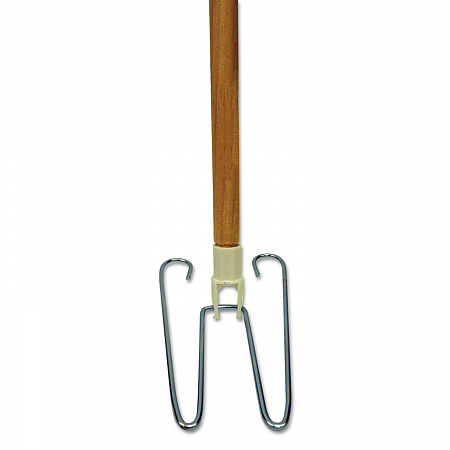Wedge Dust Mop Head Frame/Lacquered Wood Handle, 0.94