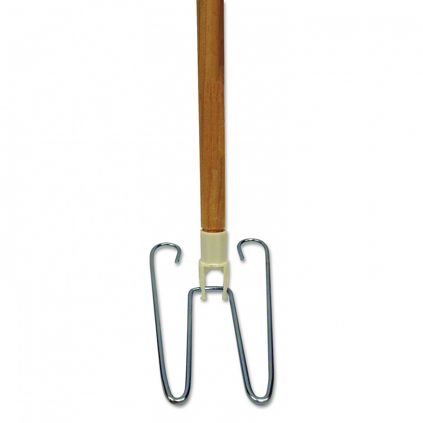Wedge Dust Mop Head Frame/Lacquered Wood Handle, 0.94" dia x 48" Length, Natural (1492)
