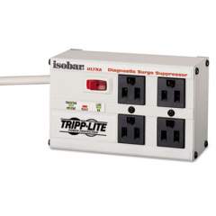 Tripp Lite Isobar Surge Protector, 4 Outlets, 6 ft Cord, 3330 Joules, Metal Housing (ISOBAR4)