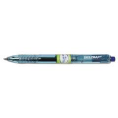 AbilityOne 7520016580392 SKILCRAFT Eco-Bottle Gel Pen, Retractable, Medium 0.7 mm, Blue Ink, Translucent Blue Barrel, Dozen