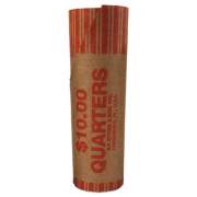 Iconex Preformed Tubular Coin Wrappers, Quarters, $10, 1000 Wrappers/Carton (94190093)