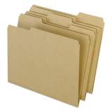 Pendaflex Earthwise by 100% Recycled Colored File Folders, 1/3-Cut Tabs, Letter Size, Natural, 100/Box (04342)