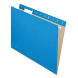 Pendaflex Colored Hanging Folders, Letter Size, 1/5-Cut Tab, Blue, 25/Box (81603)
