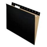Pendaflex Colored Hanging Folders, Letter Size, 1/5-Cut Tab, Black, 25/Box (81605)