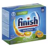 FINISH Dish Detergent Gelpacs, Orange Scent, 20 Gelpacs/Box, 8 Boxes/Carton (76491CT)