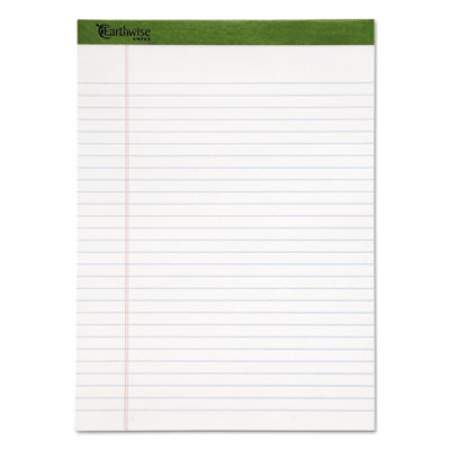 Earthwise by Ampad Recycled Writing Pad, Wide/Legal Rule, Politex Green Headband, 50 White 8.5 x 11.75 Sheets, Dozen (20172)