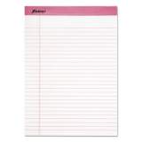 Ampad Pink Writing Pads, Wide/Legal Rule, Pink Headband, 50 White 8.5 x 11 Sheets, 6/Pack (20098)