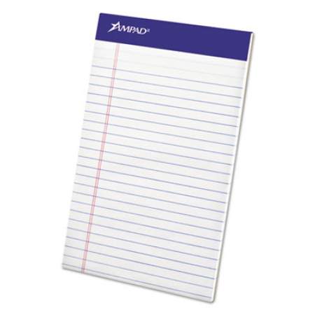 Ampad Perforated Writing Pads, Narrow Rule, 50 White 5 x 8 Sheets, Dozen (20304)