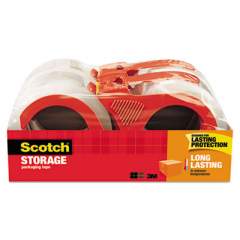Scotch Storage Tape with Dispenser, 3" Core, 1.88" x 38.2 yds, Clear, 4/Pack (3650S4RD)
