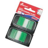 AbilityOne 7510013152020 SKILCRAFT Page Flags, 1" x 1 3/4", Green, 100/Pack