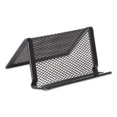 Universal Mesh Metal Business Card Holder, Holds 50 2.25 x 4 Cards, 3.78 x 3.38 x 2.13, Black (20005)