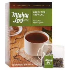 Mighty Leaf Tea Whole Leaf Tea Pouches, Green Tea Tropical, 15/Box (510138)