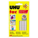 UHU Tac Adhesive Putty, Pliable and Reusable, 2.1 oz, 80/Pack (99683)