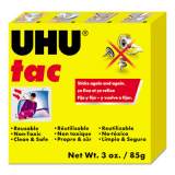 UHU Tac Adhesive Putty, Pliable and Reusable, 3 oz (99681)