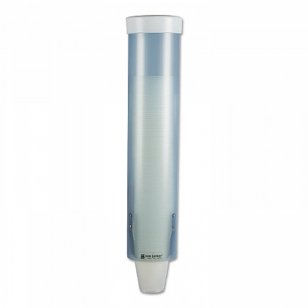 Adjustable Water Cup Dispenser with Removable Cap, For 4 oz to 10 oz Cups, Frosted Blue (C3165FBL)