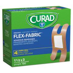 Curad Flex Fabric Bandages, Knuckle, 1.5 x 3, 100/Box (NON25510)
