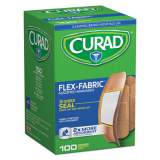 Curad Flex Fabric Bandages, Assorted Sizes, 100/Box (CUR0700RB)