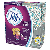 Ultra Soft Facial Tissue, 2-Ply, White, 56 Sheets/Box, 4 Boxes/Pack (35295PK)
