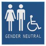 Advantus Gender Neutral ADA Signs, 8" x 8", Man, Woman and Wheelchair (97079)