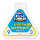 TREND Three-Corner Flash Cards, Addition/Subtraction, 5.5 x 5.5, 48/Set (T1670)