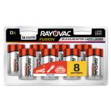 Rayovac Fusion Advanced Alkaline D Batteries, 8/Pack (8138LTFUSK)