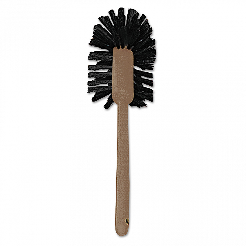 Commercial-Grade Toilet Bowl Brush, 17" Handle, Brown (6320)