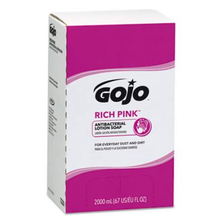 GOJO RICH PINK Antibacterial Lotion Soap Refill, Floral, 2,000 mL, 4/Carton (7220)